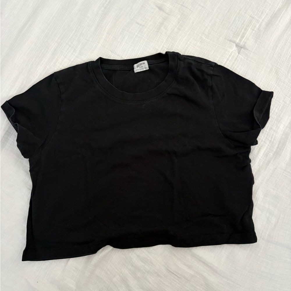 Cotton On Black Women's Crop Top
